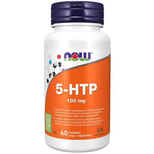 NOW 5HTP 100mg 60 capsules. For Depression, Fibromyalgia, Migraines, Headaches, PMS