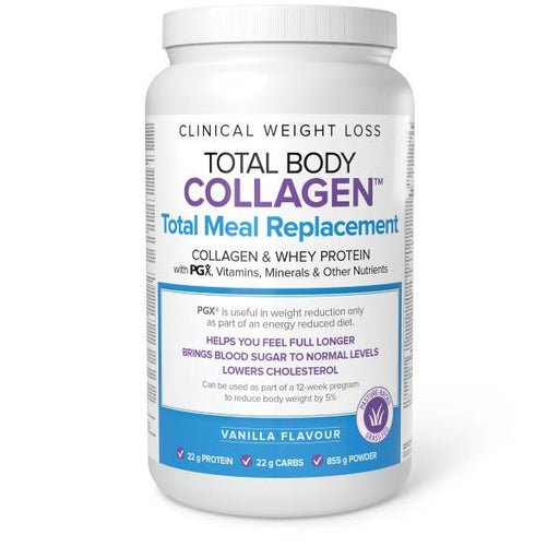 Total Body Collagen Total Meal Replacement with PGX Vanilla 855g. Contains 22 g of Protein and 11g of Collagen