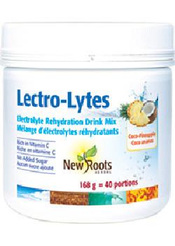 New Roots Lectro-Lytes Coconut-Pineapple 40 Servings. Electrolyte Rehydration Drink Mix