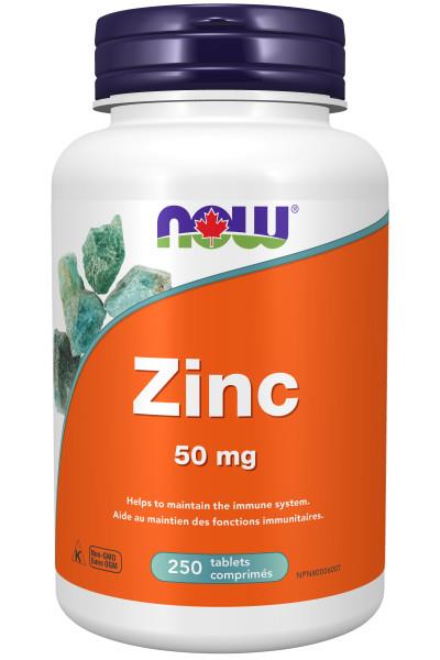 NOW Zinc Gluconate 50mg 250 tablets
