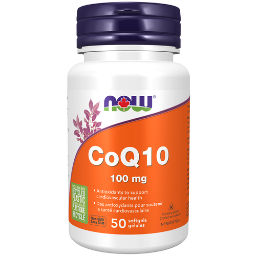 NOW CoQ10 with Vitamin E 100mg 50 Capsules