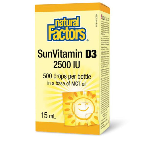 Natural Factors Vitamin D3 Drops 2500 IU 15 ml