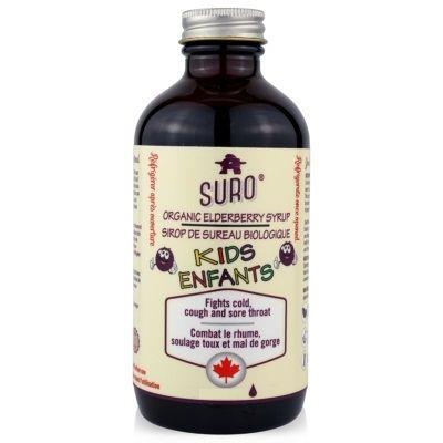 Suro Organic Elderberry Syrup for Kids 118ml. Helps fight Colds & Flu