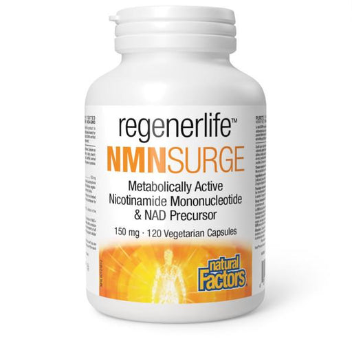 Regenerlife NMN Surge 120 veggie capsules. Activates NAD+ for Anti-Aging Support