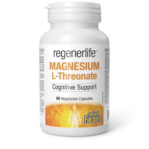 Natural Factors Magnesium L-Threonate 90 veggie capsules. For Brain Health and Heart Health