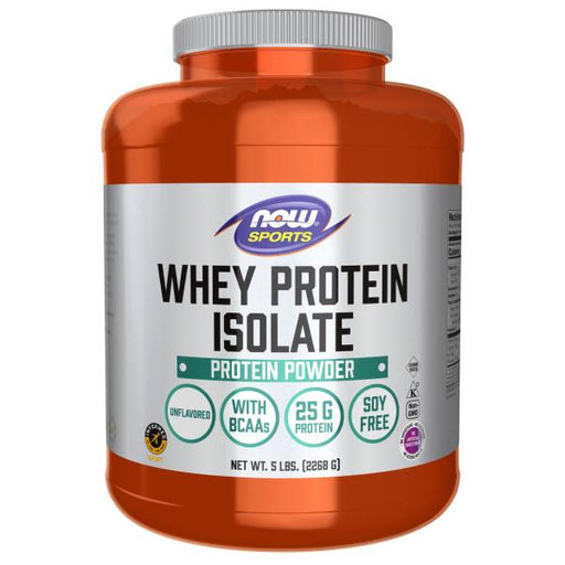 NOW Whey Protein Isolate Unflavoured 5lbs. Unsweetend