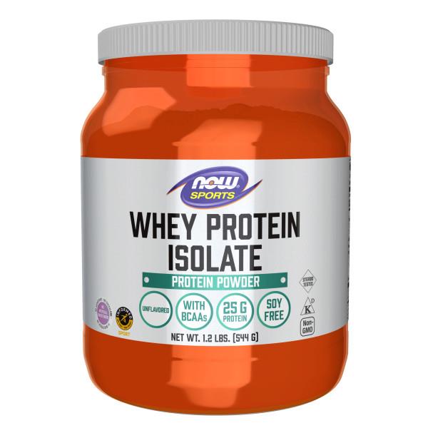 NOW Whey Protein Isolate Unflavoured 544 grams Unsweetend