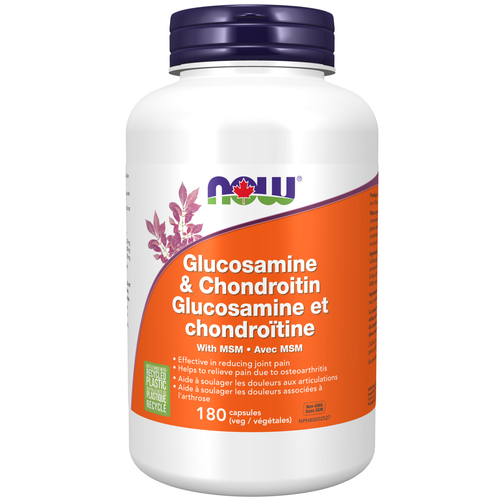 NOW Glucosamine,Chondroitin & MSM 180 capsules