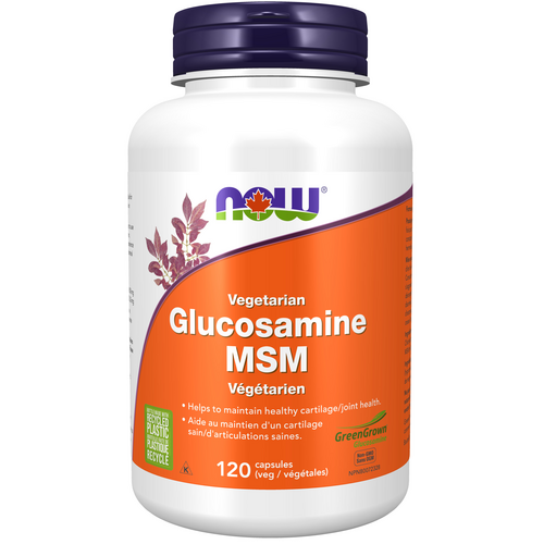 NOW Glucosamine + MSM - Vegetarian 120 veggie capsules