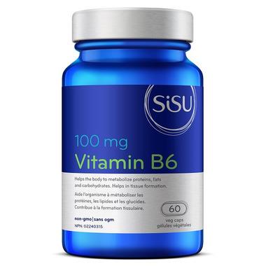 Sisu Vitamin B6 100mg 60 veggie capsules