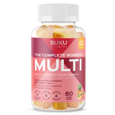 SUKU Vitamins The Complete Women's Multi Plus CoQ10 & Fibre 60 Gummies