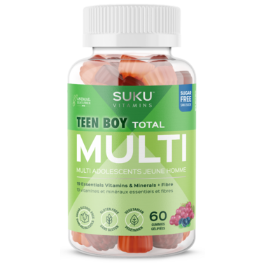 SUKU Vitamins Teen Boy Total Multi 60 Gummies
