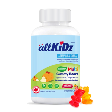 Allkidz Multi Gummy Bears Vegetarian 90 Gummies. For Childrens 4 and older