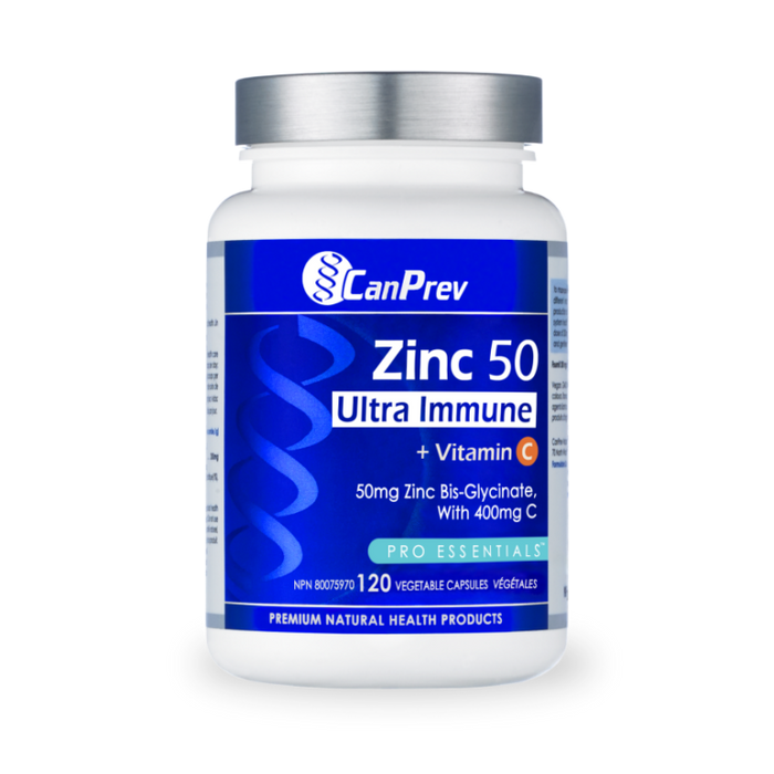 CanPrev Zinc 50 Ultra Immune + Vitamin C 120 veggie capsules