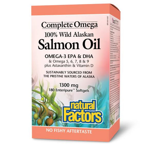 Natural Factors 100% Wild Alaskan Salmon Oil 180softgels