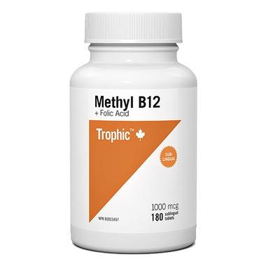 Trophic Methyl B12 + Folic Acid 1000mcg 180tablets
