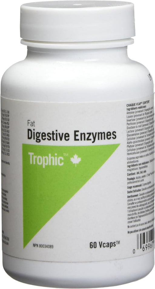 Trophic Fat Digestive Enzymes 60 veggie capsules