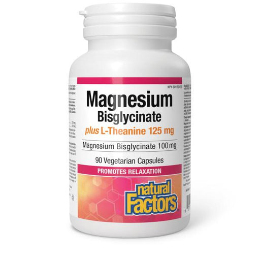 Natural Factors Magnesium Bisglycinate 100mg plus L-Theanine 125mg