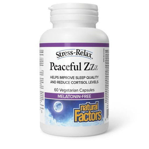 Natural Factors Peaceful ZZZ 60 vegetarian capsules. For Sleep, Mood & Cortisol Levels