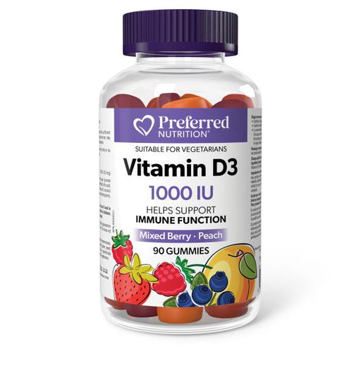 Preferred Nutrition Vitamin D Gummies 1000IU 90 gummies