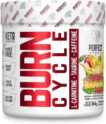 Perfect Sports Burn Cycle Tropical Banana Punch 144g. 36 Servings