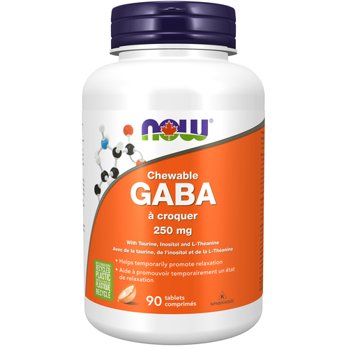 NOW Gaba 250mg Chewable Orange 90 chewable tablets