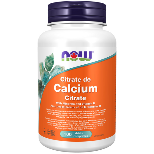 NOW Calcium Citrate + Magnesium+ Zinc 100 tablets