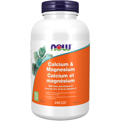 NOW Calcium & Magnesium with Zinc and Vitamin D 240 softgels