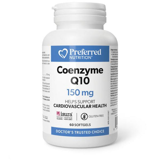 Preferred Nutrition Coenzyme Q10 150mg 60 capsules. CoQ10 for Heart Health & Migraines