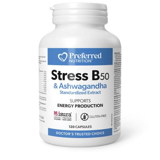 Preffered Nutrition Stress B50 & Ashwagandha 120 capsules