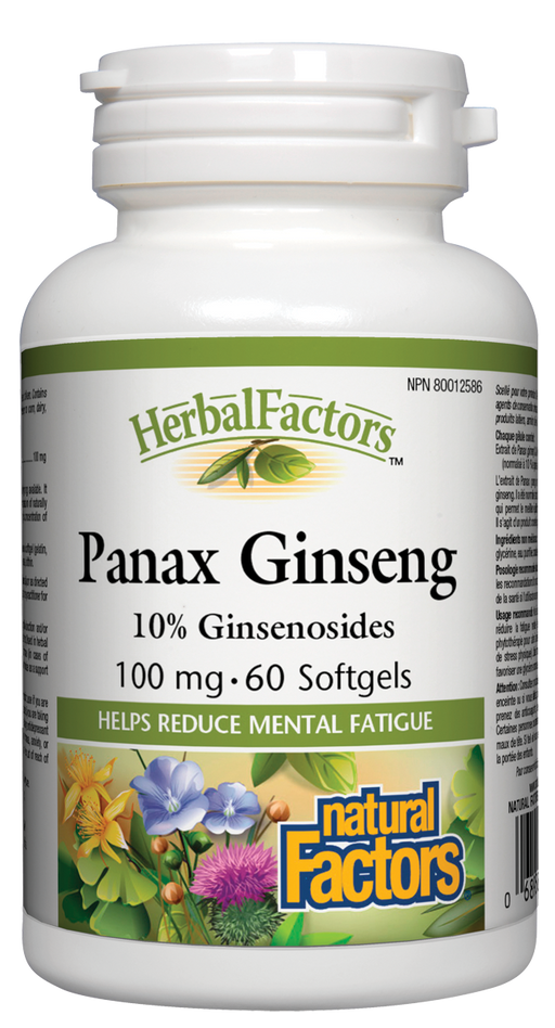 Natural Factors Panax Ginseng 100mg 60 Capsules