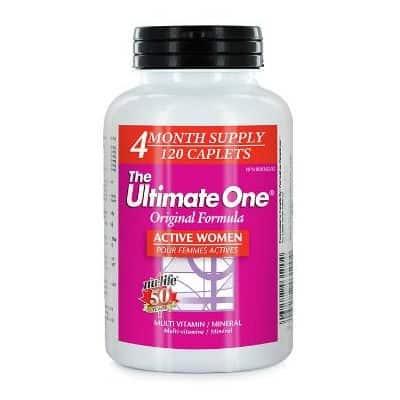 Nulife Ultimate One Multivitamin Women Active 120 Caplets. One a day Multivitamin & Mineral