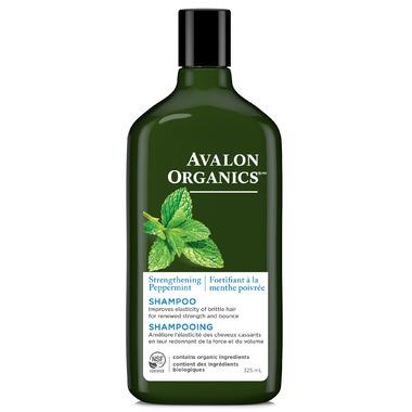 Avalon Organics Peppermint Strengthening Shampoo 325ml. For Weak Brittle Hair
