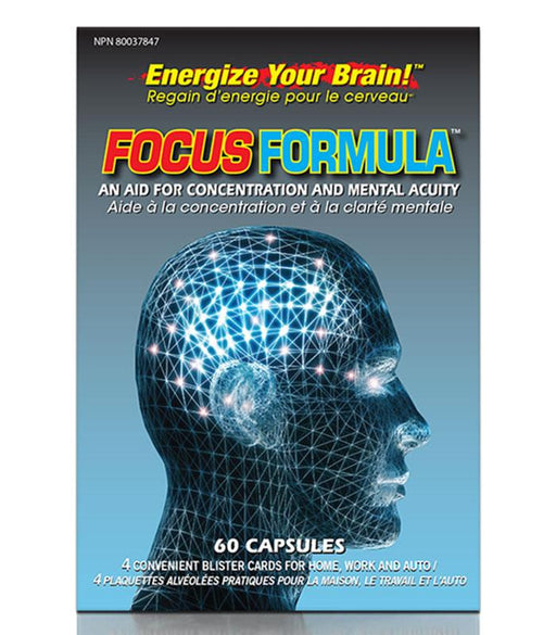 Nulife Focus Formula 60 Caplets. For Concentration and Focus