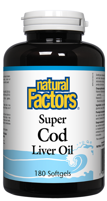 Natural Factors Super Cod Liver Oil 180 Capsules