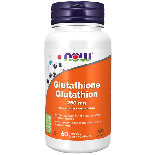 NOW Glutathione 250 mg 60 Veg Capsules. Immune Function, Liver Health