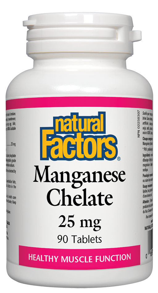 Natural Factors Manganese Chelate 25 mg
