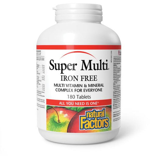 Natural Factors Super Multi Iron Free 180 tab