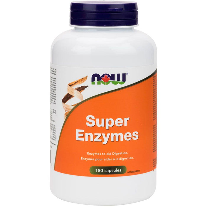 NOW Super Enzymes Capsules 180 capsules. Helps to Digest Proteins, Fats & Carbohydrates