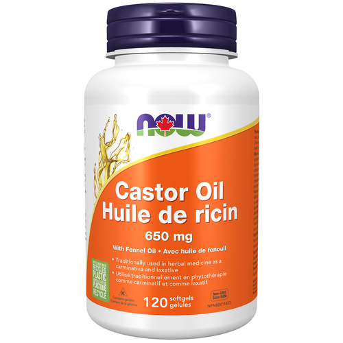 NOW Castor Oil 120 Softgels