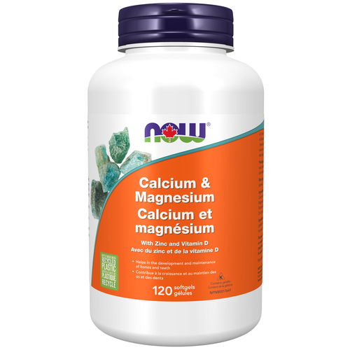 NOW Calcium & Magnesium with Zinc and Vitamin D 120 softgels