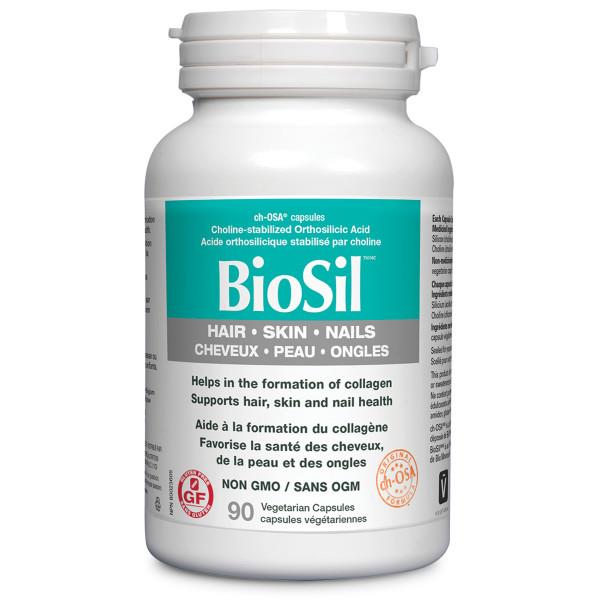 BioSil  90 capsules.  Biosil helps to generate Collagen for Stronger Thicker Hair and Nails and Fewer Lines and Wrinkles.