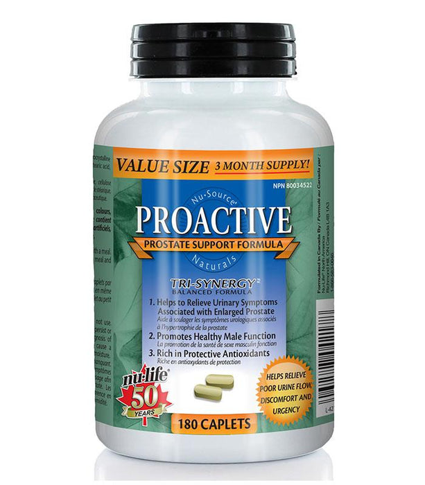 Nulife Proactive Prostate Formula 180 caplets. Prostate formula to Relieve Symptoms of Enlarged Prostrate