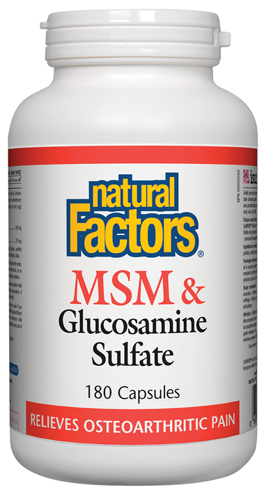 Natural Factors MSM &Glucosamine Sulfate 180 caps