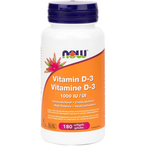 NOW Vitamin D3 1,000IU 180 capsules