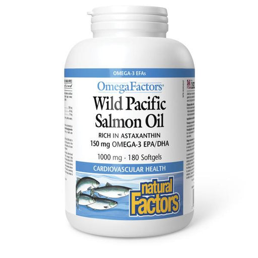 Natural Factors Wild Pacific Salmon Oil 1000mg 180softgels