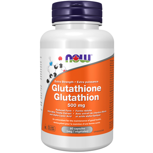 NOW Glutathione 500mg 60 Veggie Capsules