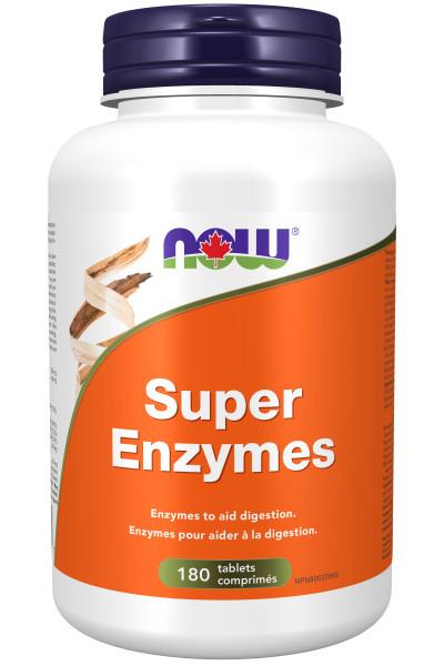 NOW Super Enzymes Tablets 180 tablets. Helps to Digest Proteins, Fats & Carbohydrates