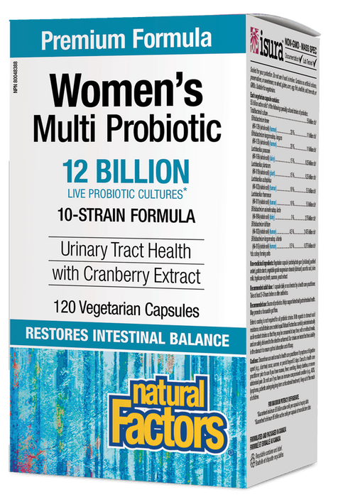Natural Factors Women’s Multi Probiotic with CranRich 120 capsule. For Urinary Tract Infections