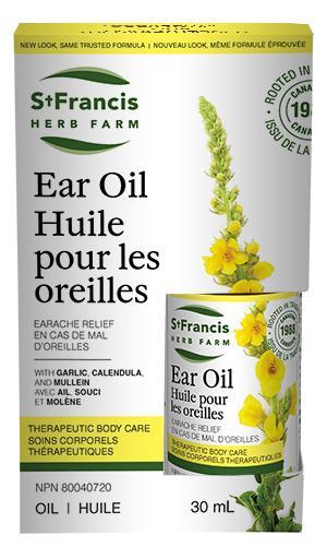 St Francis Ear Oil. For Ear Pain, Swimmers Ear and Itching